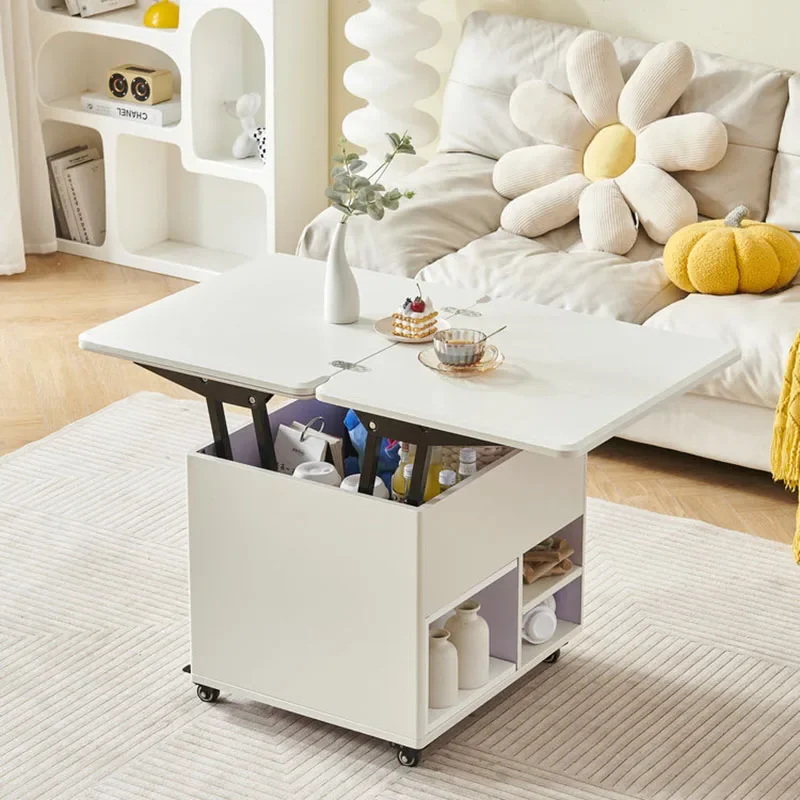 

Storage Nordic Coffee Table Trau Small Modern Mobile Living Coffe Table Mesa Lateral White Stoliki Do Kawy Bedroom Furniture