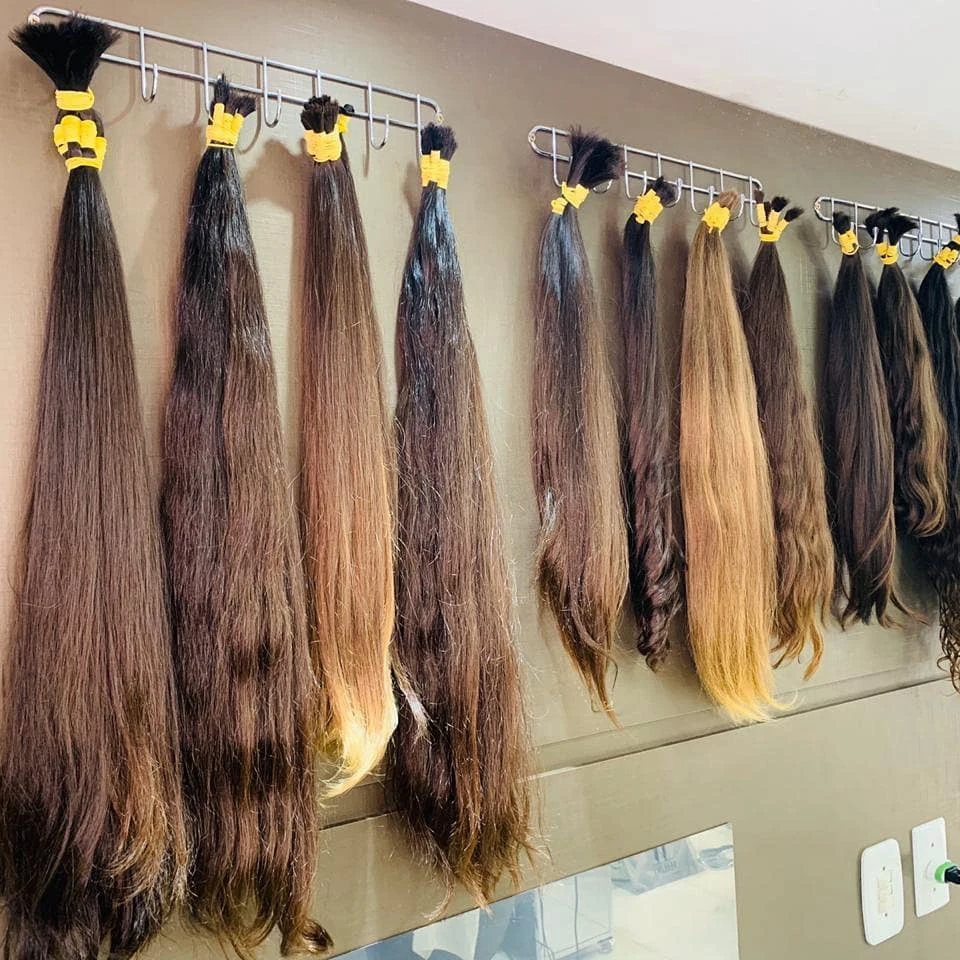 Body Wave No Weft Braids Human Hair Extensions Bulk Human Hair Bundles 18''-30'' 613 Natural Black Virgin Hair Bulk For Braiding 3