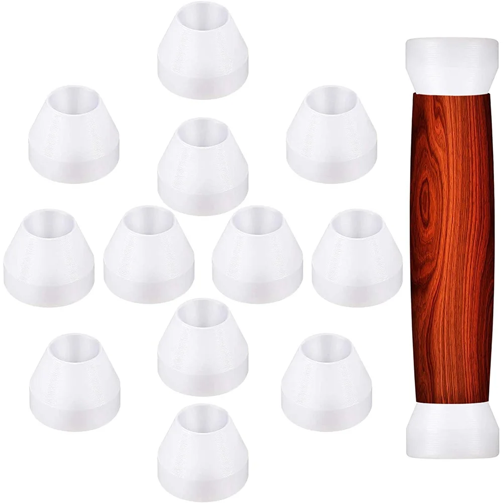 12 Pieces Pen Bushings White Pen Bushings Non-Stick Durable Synthetic for CA Finishing Turning