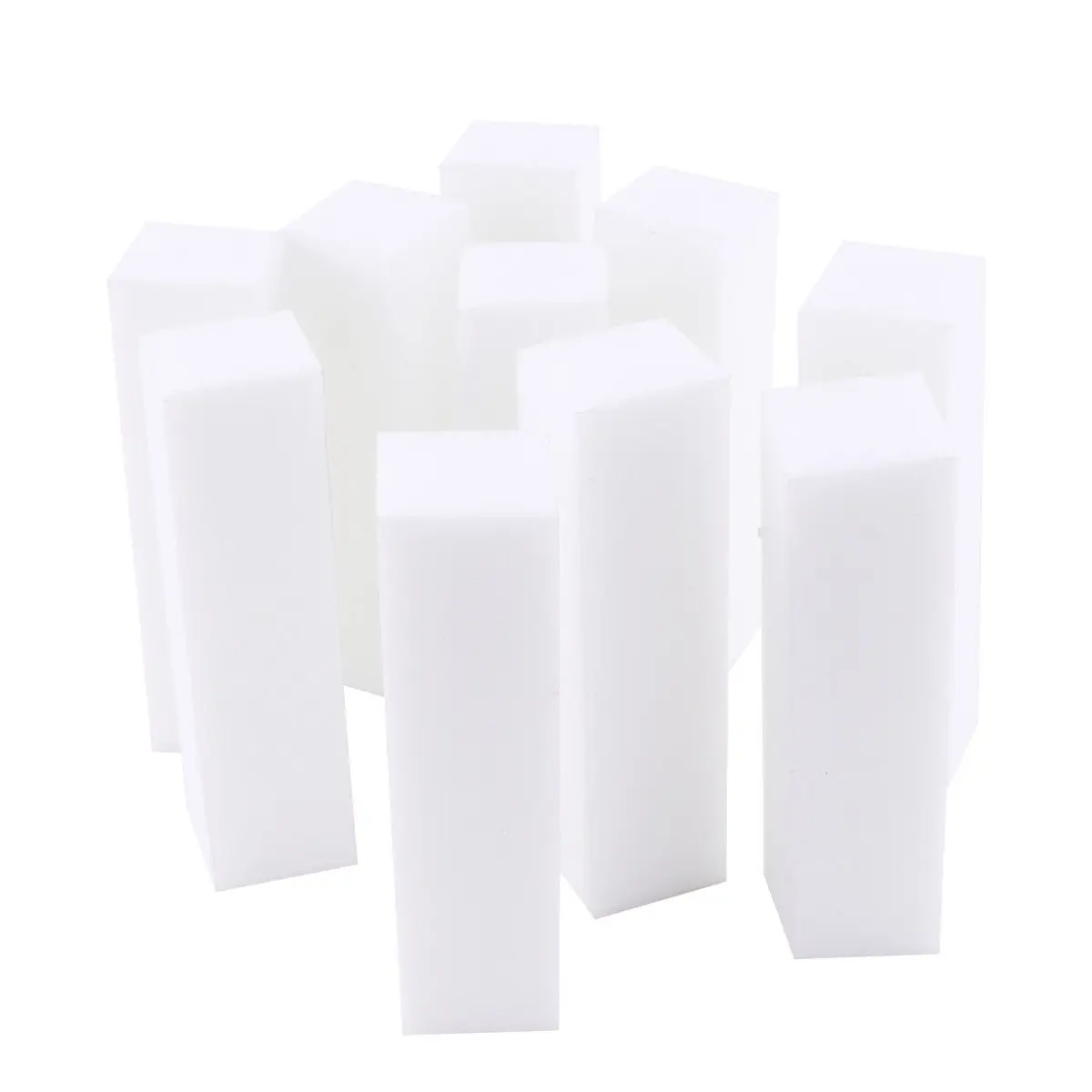 10개입 4면 네일 파일 스폰지 버퍼 연마 블록 (천연/인조 발톱용) 매니큐어 살롱/가정용 네일 아트 용품