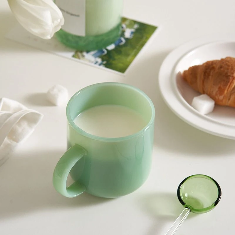 Jade Color Glass Borosilicate Glass Mug Retro Wine Goblet Cup tea cup coffee cup tableware milk water