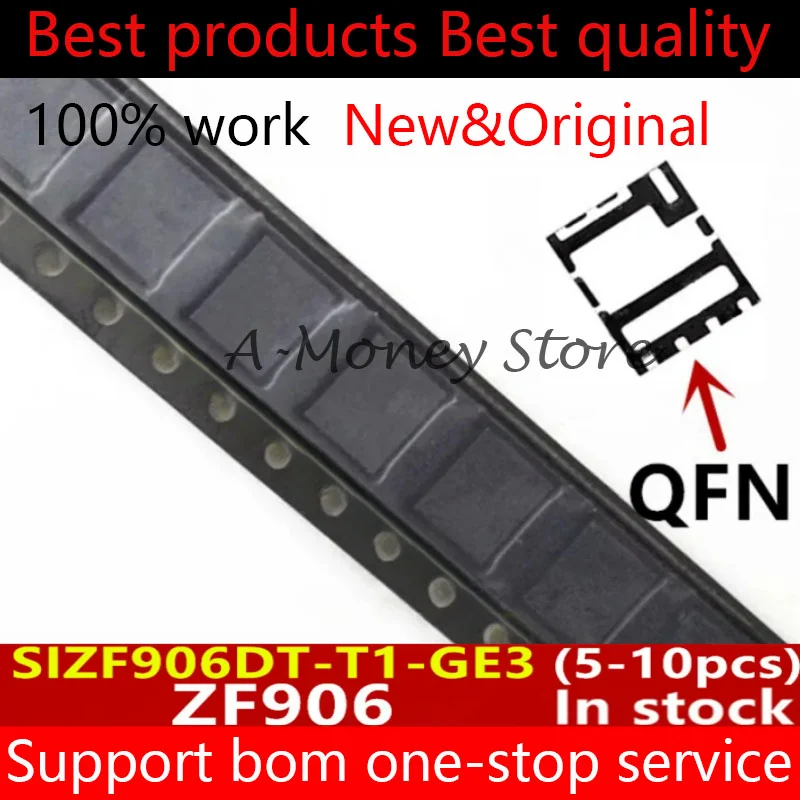 (5-10pcs)SIZF906DT ZF906 2F906 SIZF906DT-T1-GE3 QFN-8