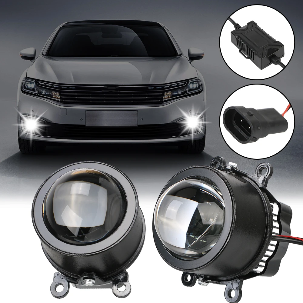 Car Fog Light L/H Beam H11 Bi LED Super Bright 12V 55W 6000K 6000LM