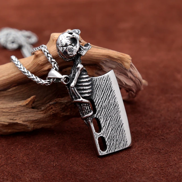 Skull cheap necklace knife