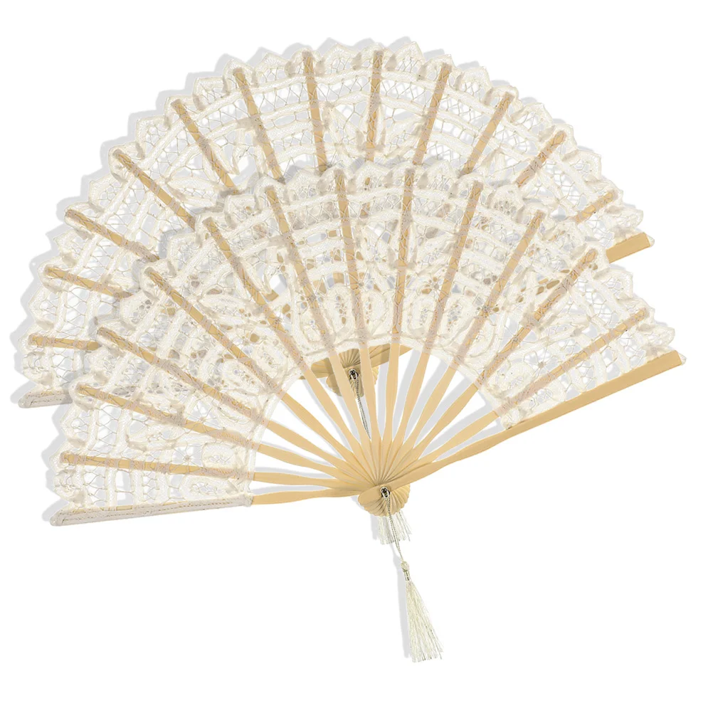 

Vintage Lace Hand Fan Folding Fan With Tassel Wedding Party Favor For Dance Performance Party Supplies
