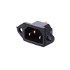 10 Pcs/Set 250V 10A 3-Pin Terminal IEC320 C14 Inlet Power Plug Socket Black N0PF 6