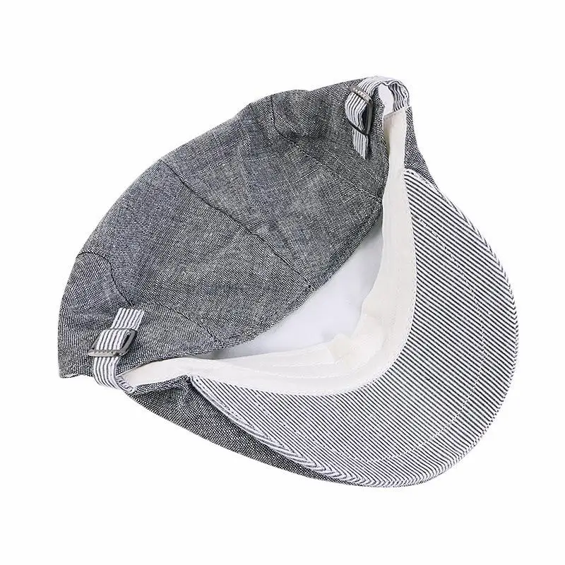 Spring/Summer Breathable Lightweight Double Button Adjustable Beret  peaked cap Painter Hat