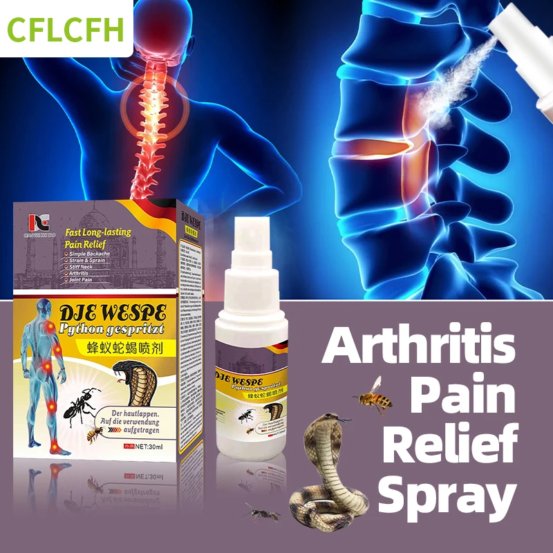

Germany Joint Muscle Pain Treatment Spray For Knee Neck Back Ache Bone Arthritis Pain Relief Bee Ant Snake Scorpion Medicine