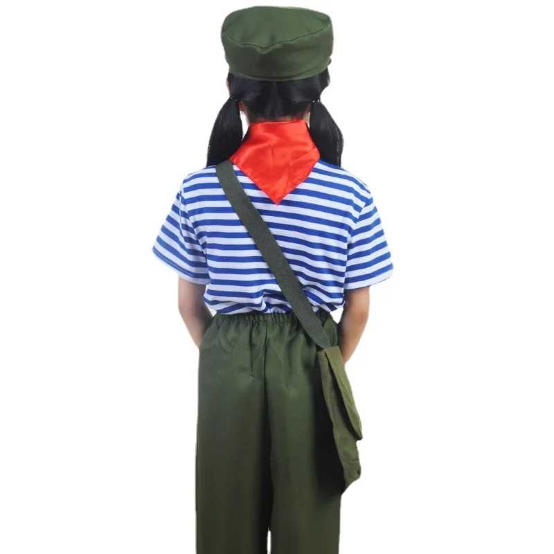 New Arrive Children's Scouting Uniforms Red Army Uniform for Children Military Costumes Performances Clothing Adult Kids