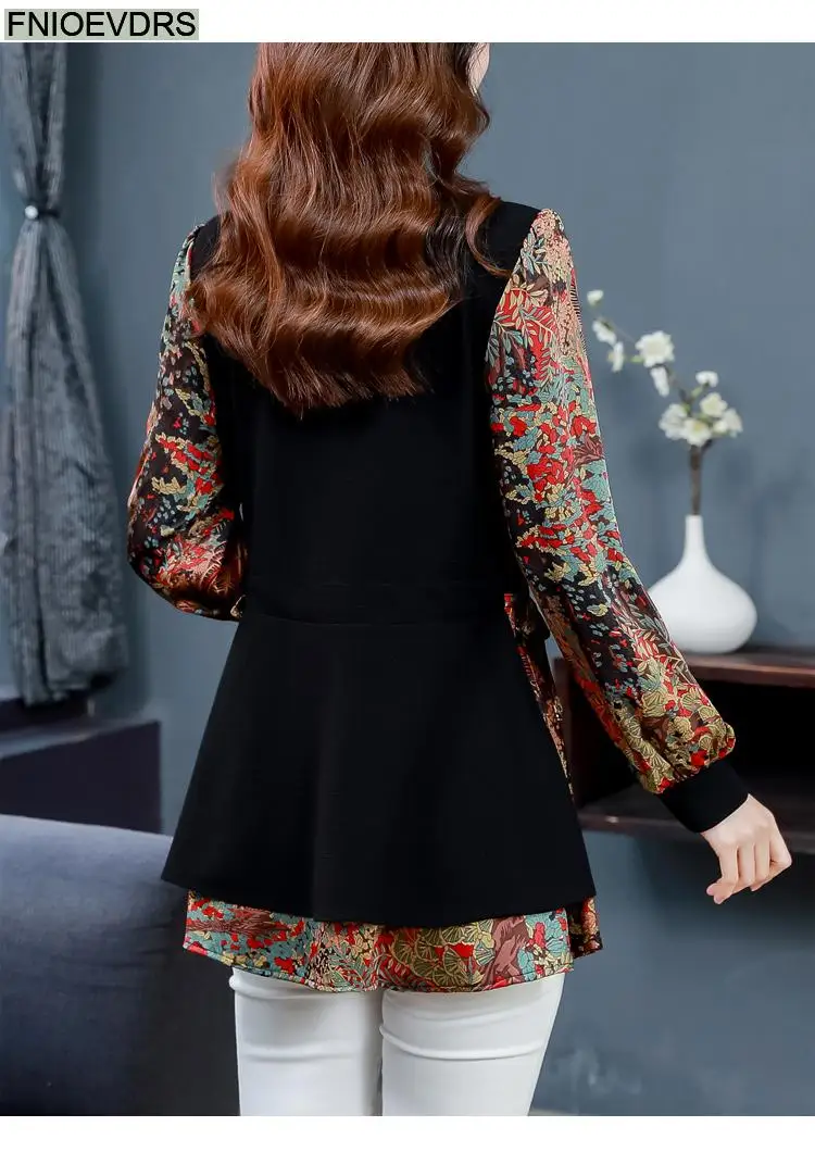 M-5XL Loose Clothes 2023 Women European Fashion Elegant Office Lady Work Button Shirt Casual Tunic Belly Peplum Tops And Blouses