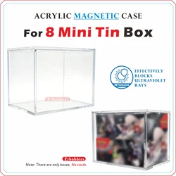 Premium Acrylic Magnetic Display Case | 5mm Thick, Mini Tin Box Holder (For 8 Mini Tin Box)