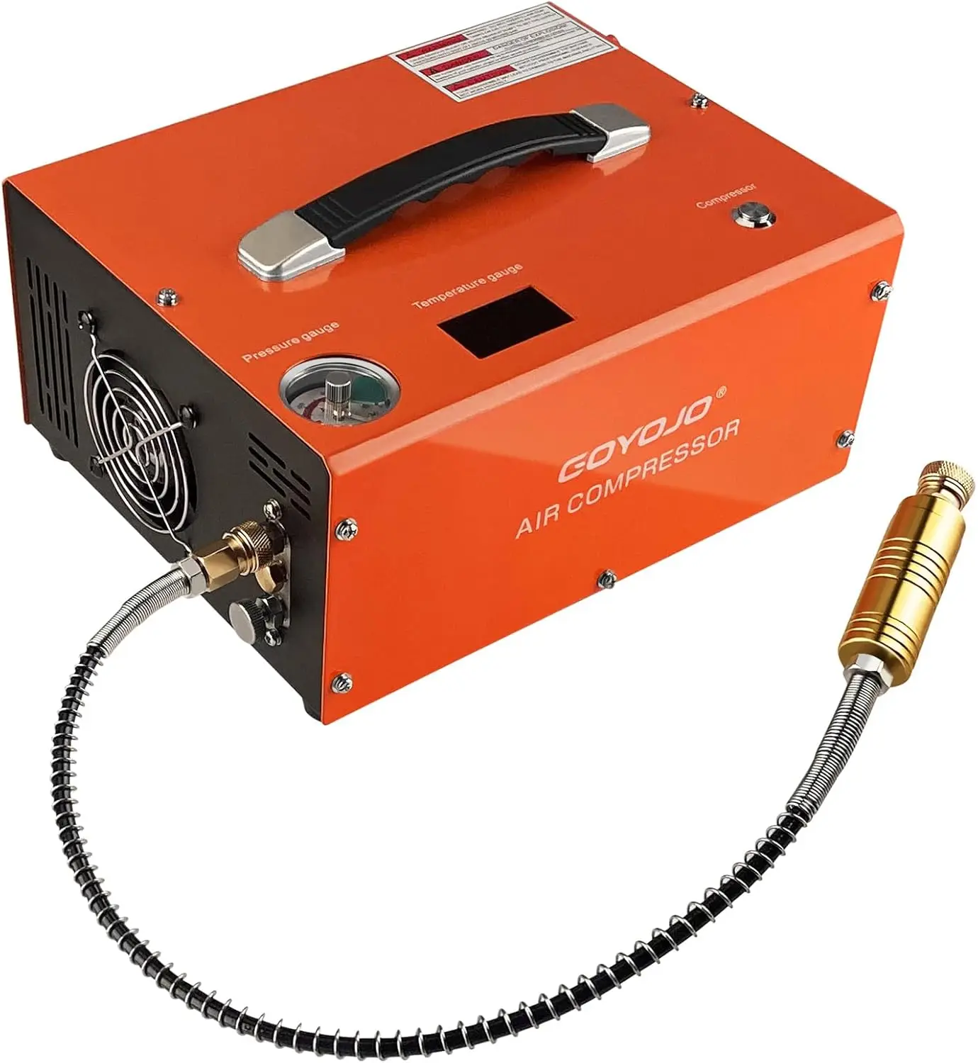 4500psiPortable PCP Air Compressor Pump Powered By Car 12V Or Home 110V AC – Compatible For PCP Air Gun With Water/Oil Separator, Paintball/Scuba Tank Compressor Pump