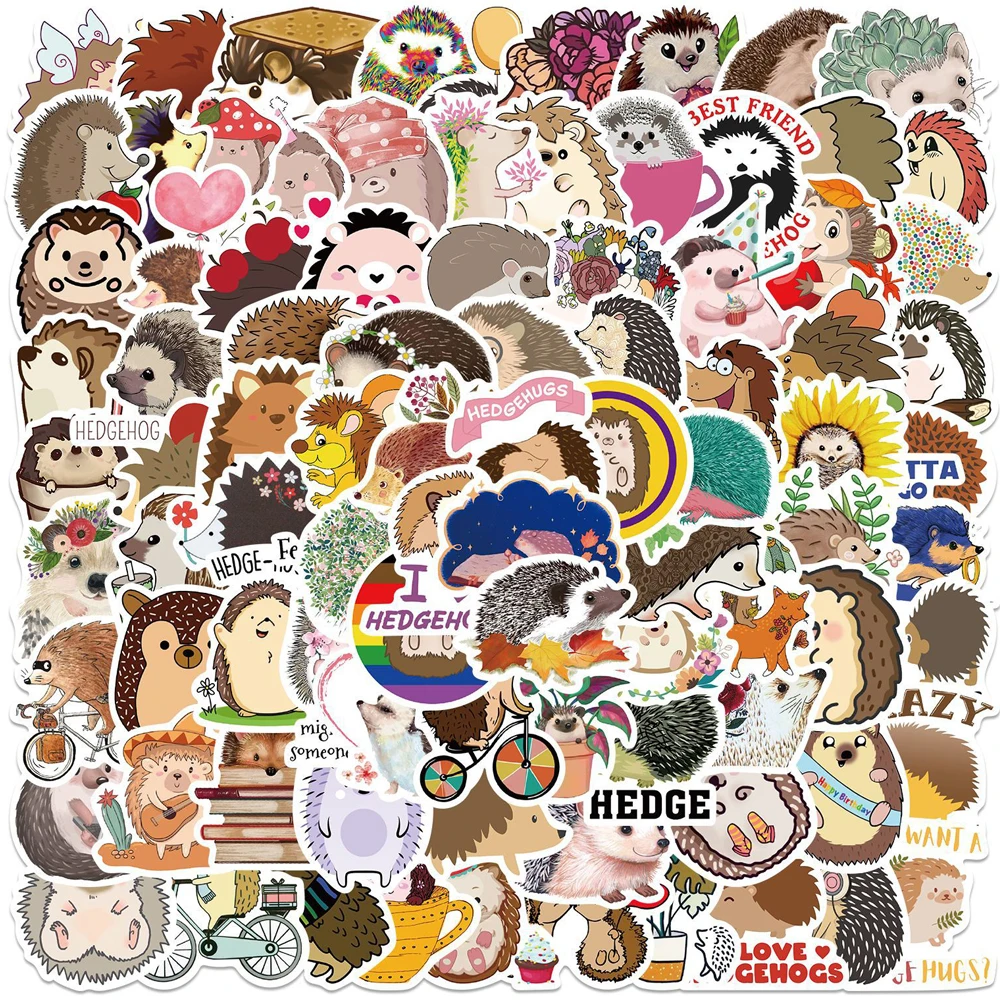 

10/30/50/100PCS Cute Hedgehog Animal Graffiti Stickers Decal Scrapbook DIY Luggage Guitar Laptop Cartoon Sticker Kid Classic Toy