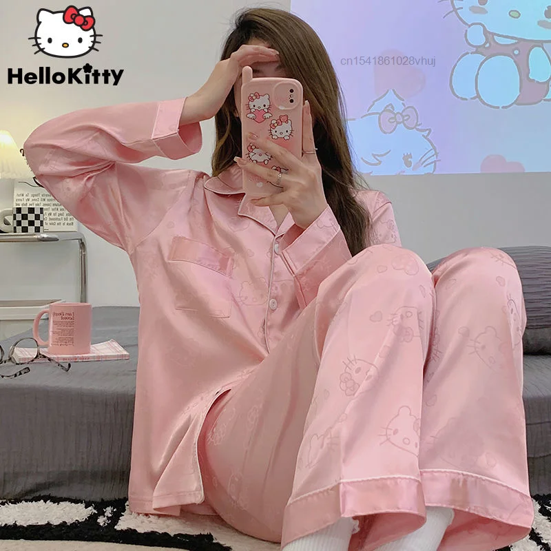 Prestigez Hello Kitty Ensemble de pyjama 2 pièces pour femme, fille ou  tout-petit maman et moi, Rose - Maman, Grand : : Mode