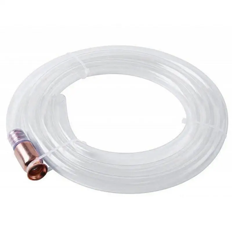 

Siphon Tube Multi-use Self-Priming Fluid Transfer Hose Antistatic Hose With Copper Nipple For Oil Diesel Water 70.86 Inches/1.8m