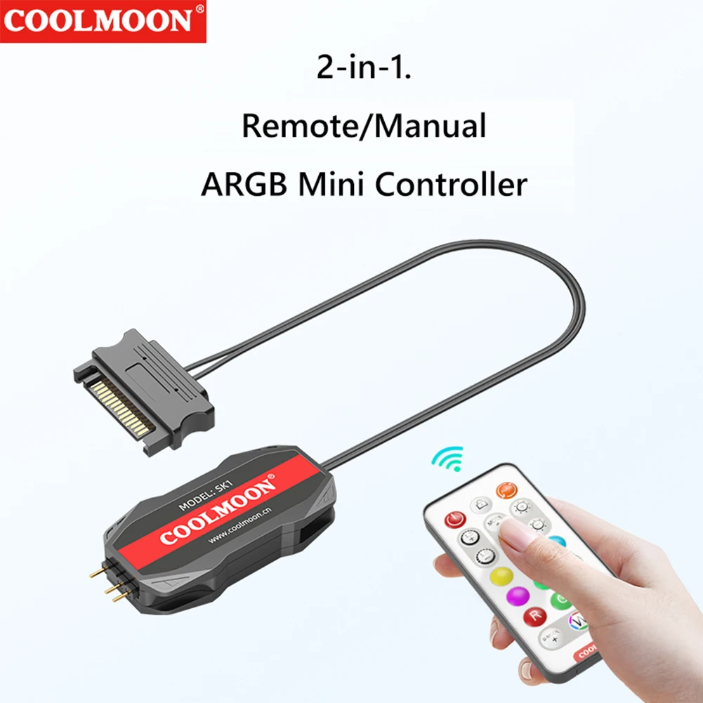 รูปสินค้า อะแดปเตอร์ควบคุม RGB 5V 3Pin สำหรับ PC และพัดลม
