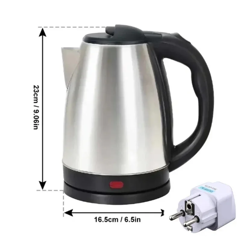 304 Stainless Steel Electric Kettle Portable 2L Coffee Pot Electric Water Heater Teapot 1500W Automatic Power Off kettle Home 6