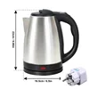 304 Stainless Steel Electric Kettle Portable 2L Coffee Pot Electric Water Heater Teapot 1500W Automatic Power Off kettle Home 6
