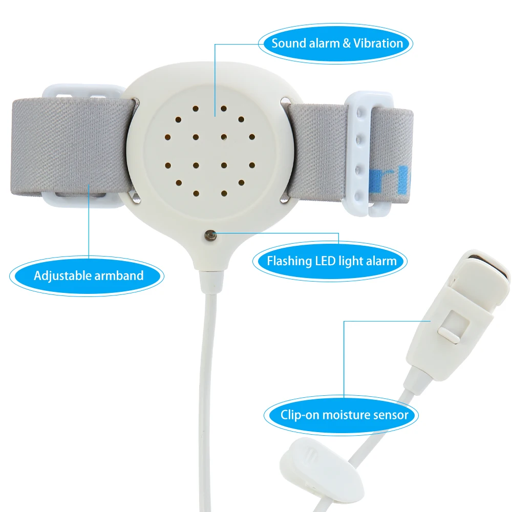 Arm Wear Bedwetting Alarm Baby Toddler Children Potty Training Sound and Vibration Elder Care