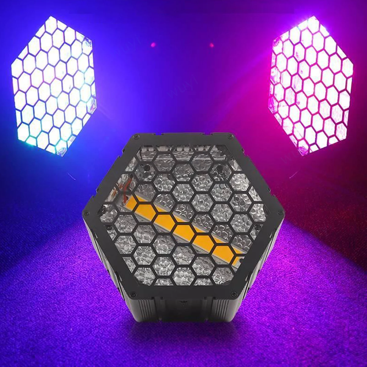 LED Retro DJ Lighting RGB Flash Hexagonal Stage Background Light for Bar  Club