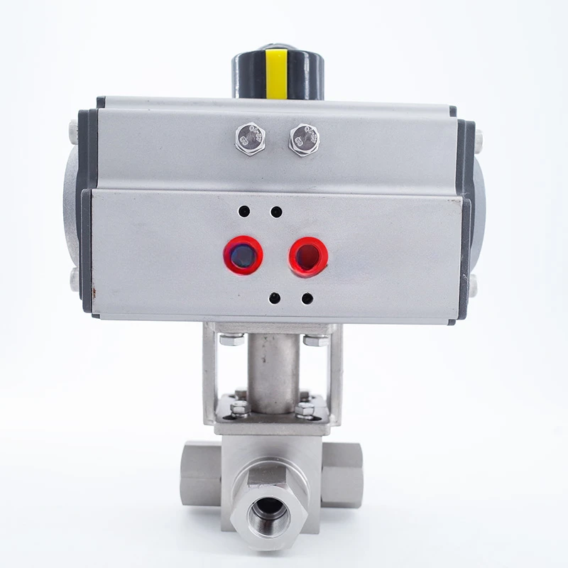 

DN8/DN10/DN15 32Mpa 300bar High Pressure Ball valve 3 Way Stainless steel SS304 Pneumatic Ball Valve 1/4 3/8 1/2 T L Type
