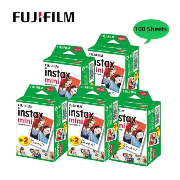 10-100 Sheets Fujifilm Instax Mini 12 White Edge Instant Film Paper For Fuji Mini 11 7s 8 9 25 50s 70 90 Printer Camera