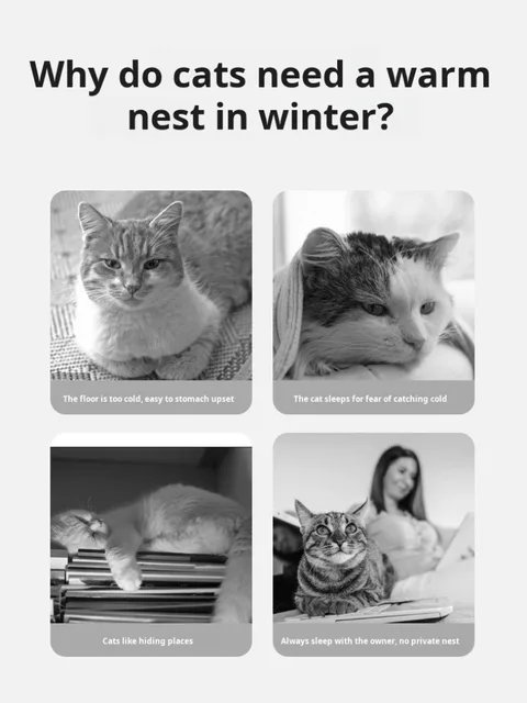 Cute cartoon pet mat dog mat four seasons mat semienclosed cat nest bed pet supplies bear mat 4