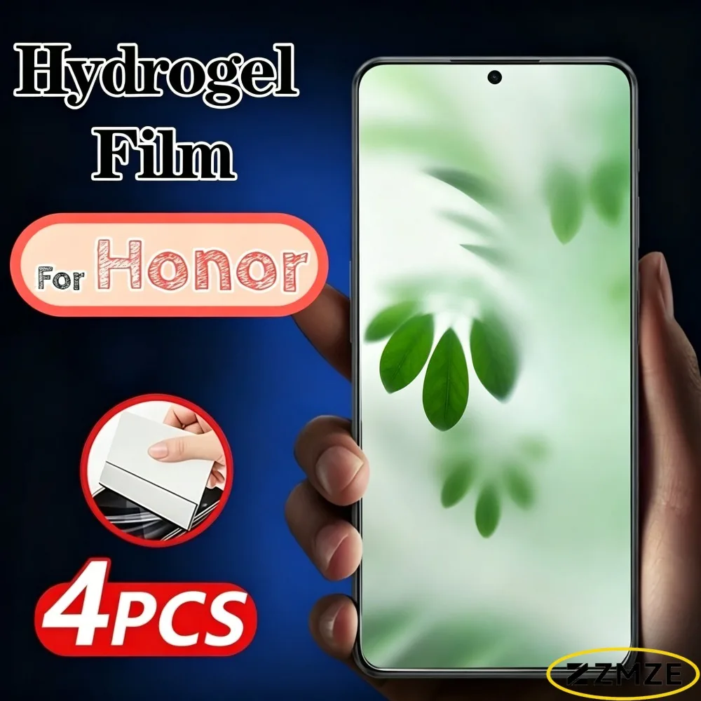 4枚入りハイドロゲルフィルム 600 500 Pro HDクリア超薄型スクリーンプロテクター Honor 600 400 200 Lite 400 200 Smart 300シリーズ対応