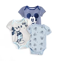 3Pcs Mickey Mouse Newborn Baby Rompers Baby Boy Jumpsuit Roupas Bebes Infant Clothes Summer Baby Bodysuits 2