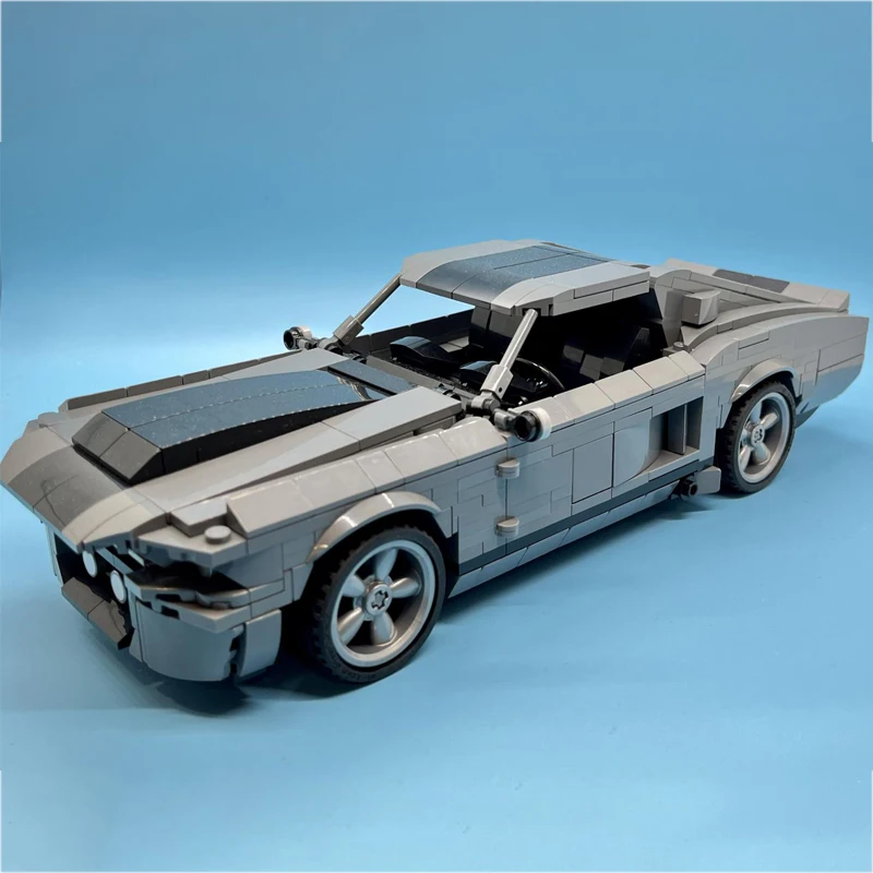 MOC-142663 근육 럭셔리카 로고 빌딩 블록, 생일 크리스마스 우선 장난감 선물, 910 개