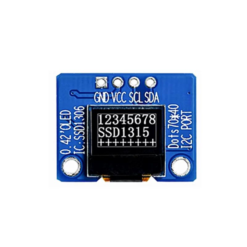 0.42 inch 16pin OLED display screen ICC/SPI LCD module OLED module 72 * 40 control chip SSD1315 oled display module