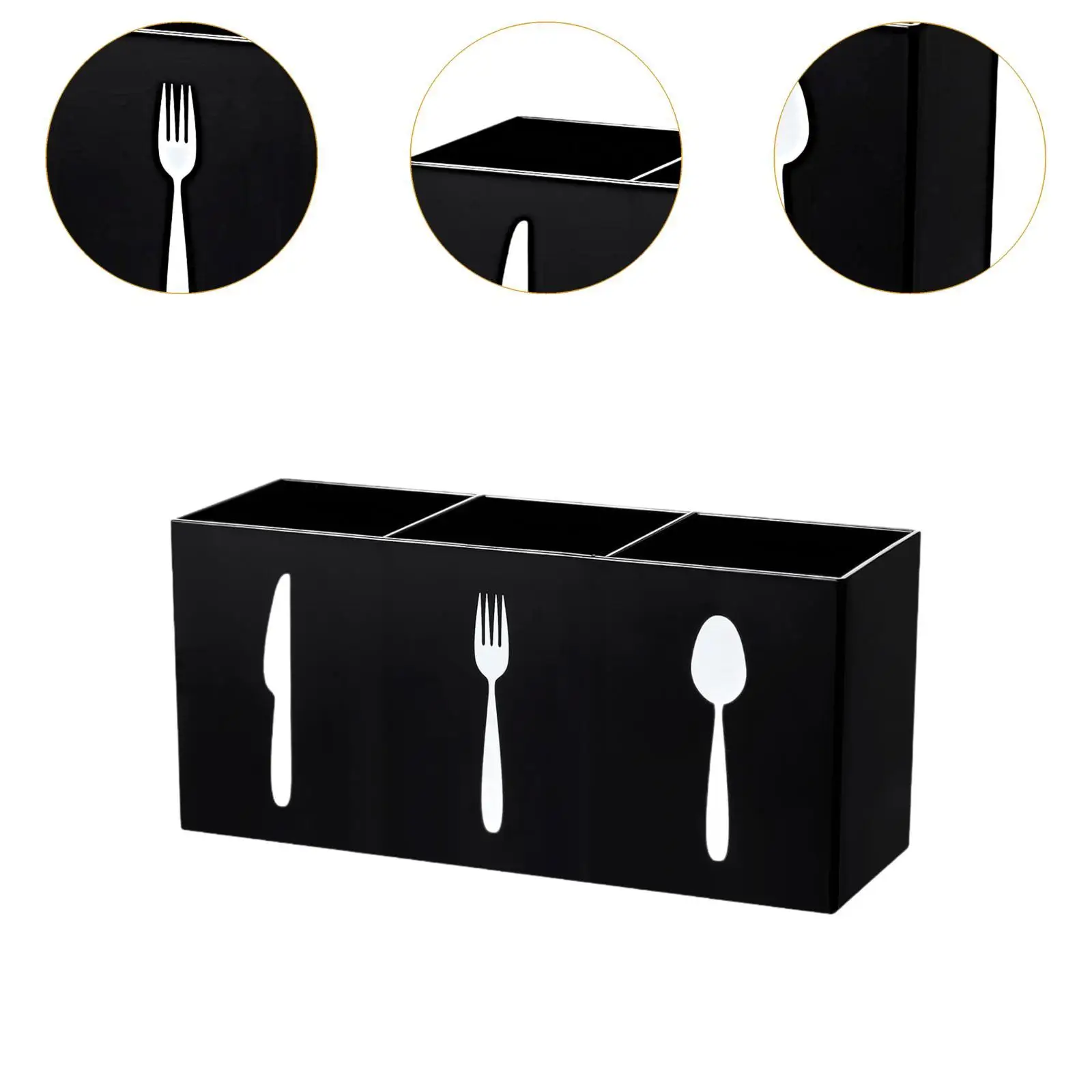 Acrylic Cutlery Storage Organizer for Kitchen Countertop Tableware Storage Box 5