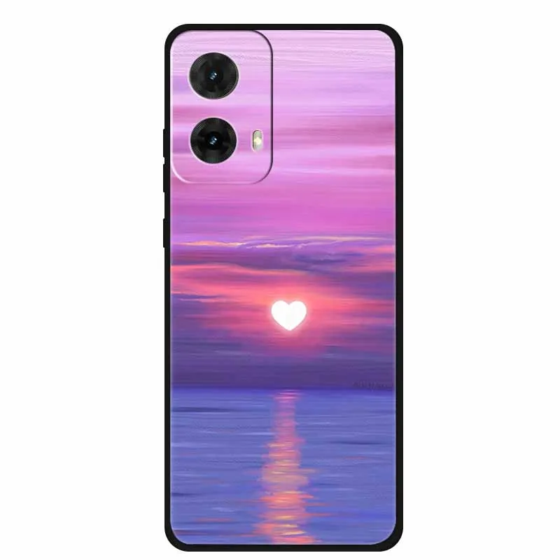 Colorful Painted Cat TPU Soft Silicone Phone Back Cover - Cute Design