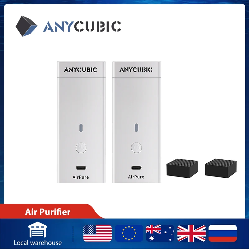 Anycubic-filtro de ar para Impressora 3d Resina Airpure Purificação Eficiente do ar Baixo Ruído Carregado Usb Photon Mono x 4k m3 Plus