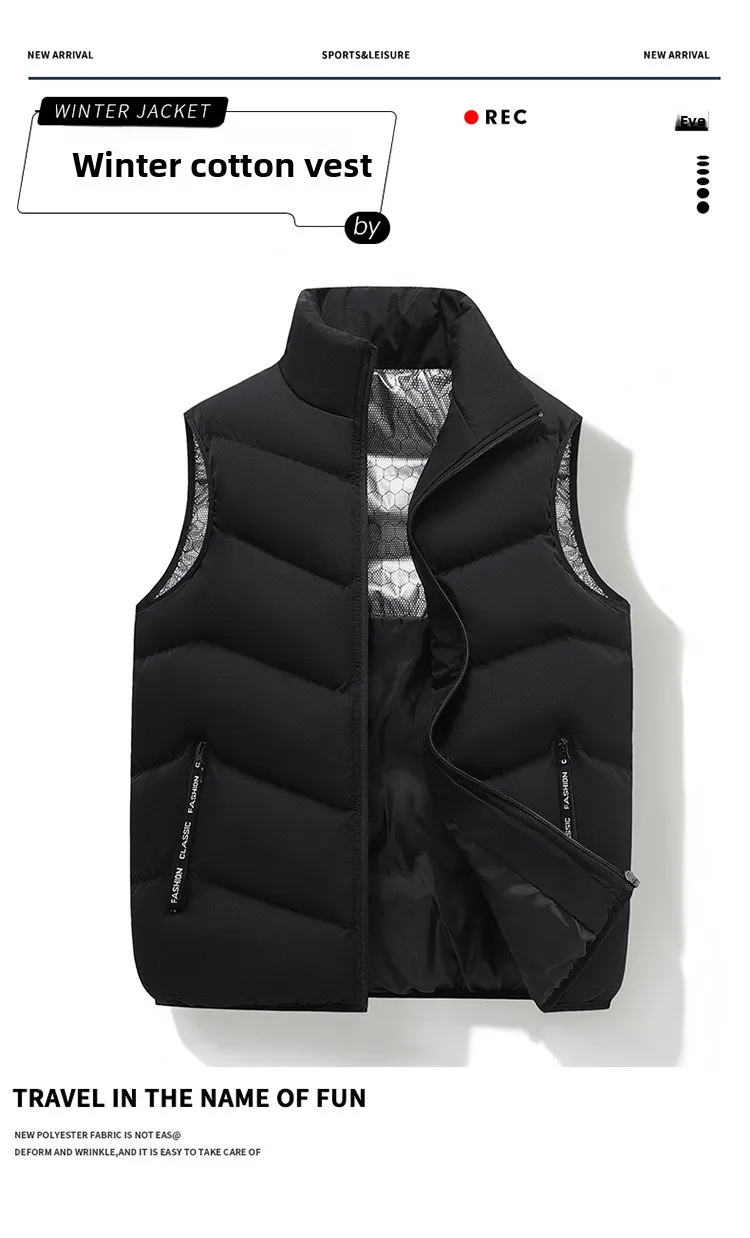 Vue latérale du gilet d'hiver PlatiNum