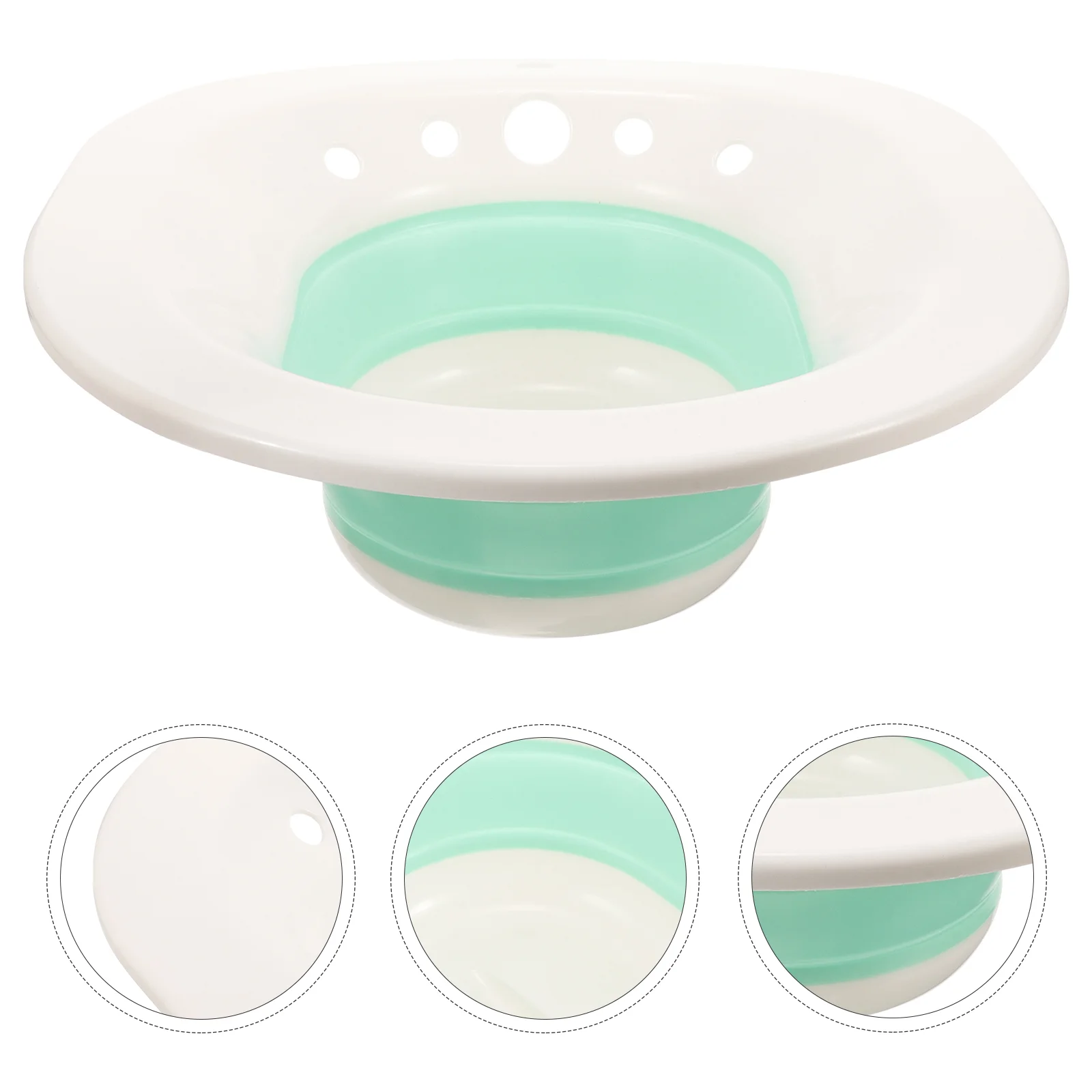 

Sitz Bath Toilet For Postpartum Care Hemorrhoid Inflammation Treatment Yeast Infection Steam ( White Green )