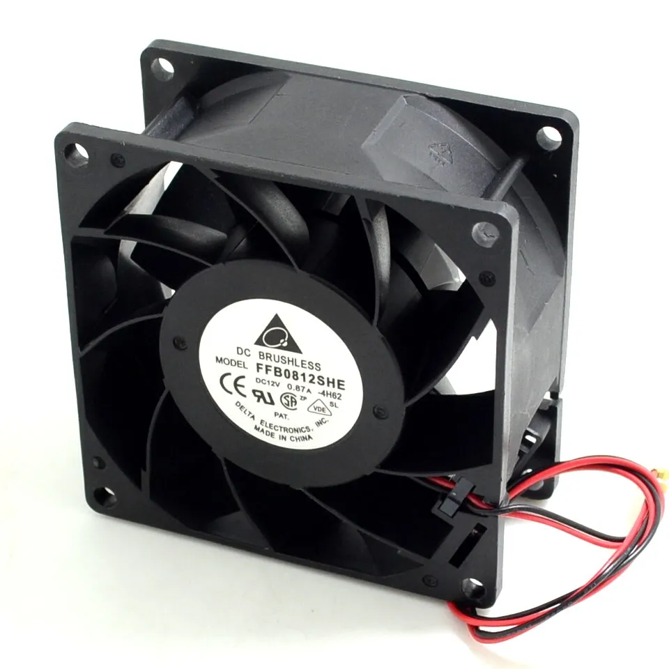 Dupla Ventoinha de Rolamento de Esferas para Delta Ffb0812she 12v 0.87a 8cm 80 mm 8038 80x80x38 mm Novo - Imagem 5