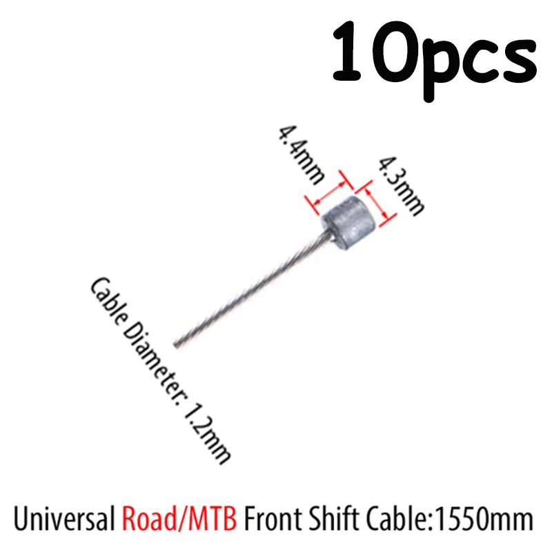 10PC Durable Bicycle Brake and Shift Cable Set for Road and Mountain Bikes