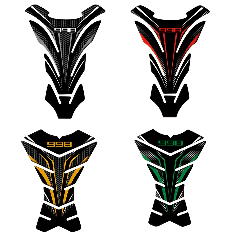 For Ducati  998 Motorcycle Tank Sticker Decals 3D Tank Pad Fishbone Protective Decals 748 916 996 998 Tank Sticker