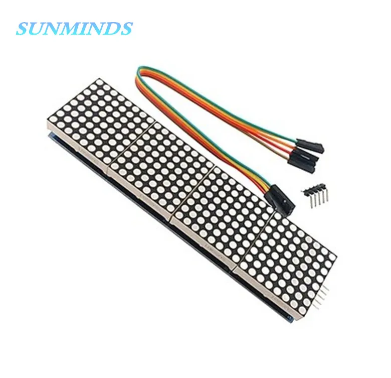 

MAX7219 матричный модуль микроконтроллер 4 в одном дисплей с 5P линия 4 в 1 красный