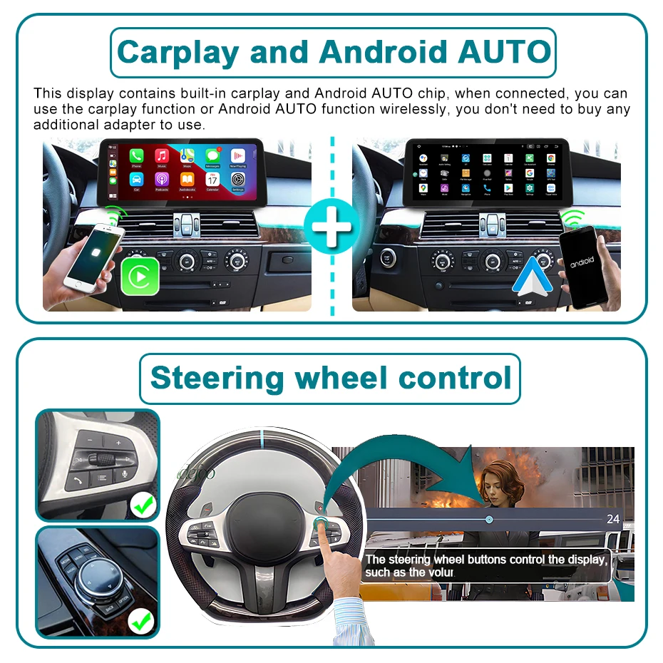 android 13 5シリーズ E60 61 62 63 用 2005-2008 CCC用 Carplay