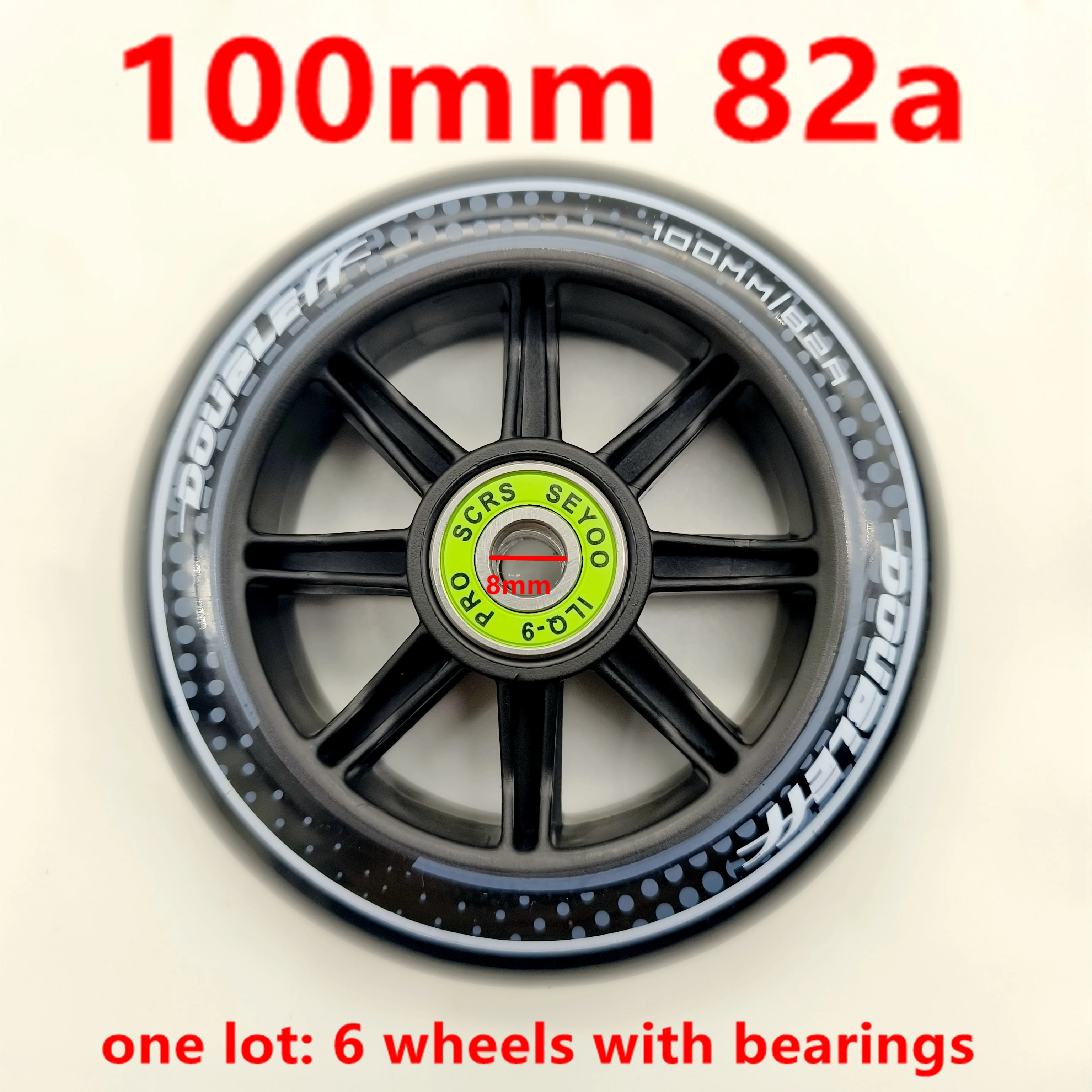 speed wheel black 100mm 82a with bearing 6wheels/lot