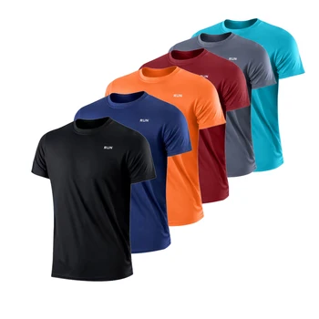 Summer Ice Silk Short Sleeve T-Shirt Men New Quick Dry Breathable Air Conditioning Outdoor Sun Protection Running Outer Wear 1