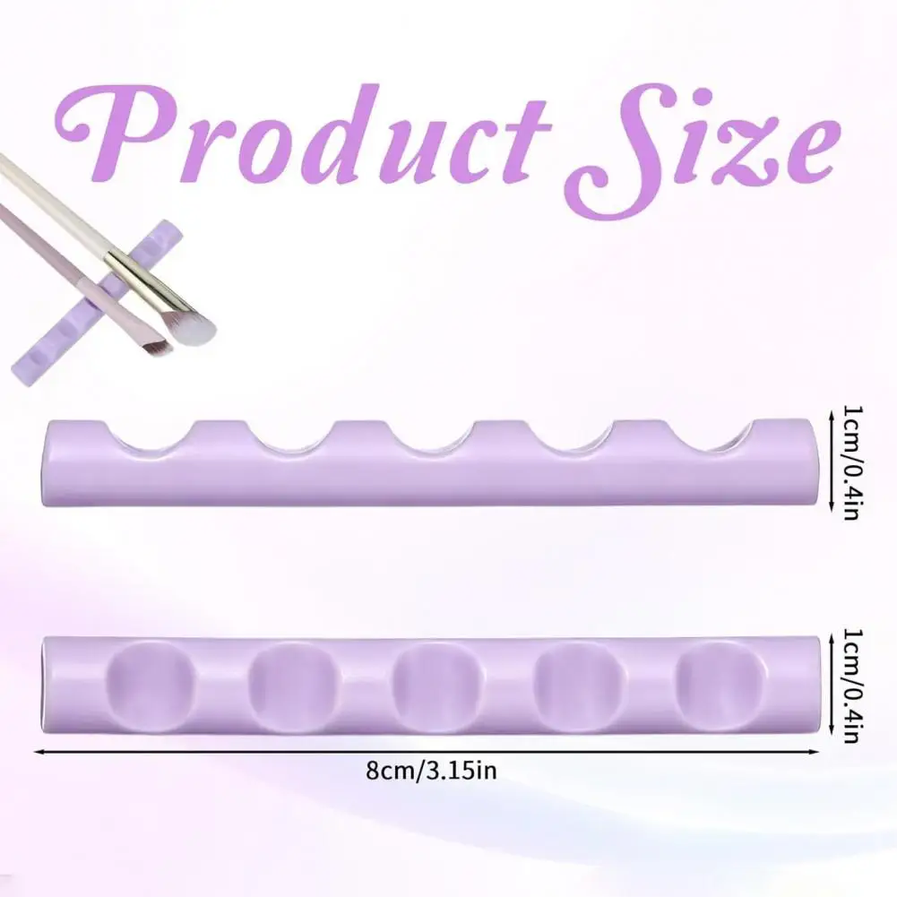 6Pcs 네일 브러쉬 홀더(5개 슬롯 포함) 다기능 메이크업 브러쉬 정리함 매니큐어 아트 도구 페인팅 펜 보관 랙