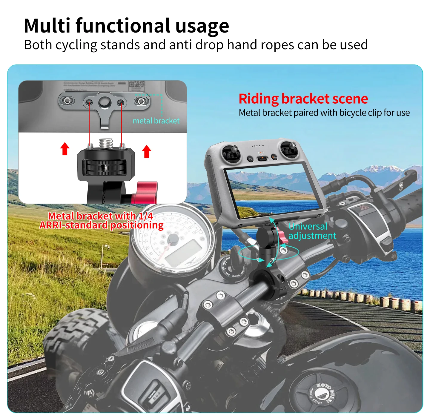 Caméra sport 360° HD 1080P jaune en action lors d'un selfie