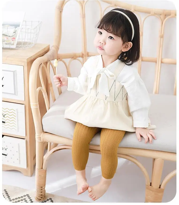 Spring Autumn Baby Pants Newborn Girls Leggings Soild Color Cotton Pants Kids Children Leggings 0-6 Years