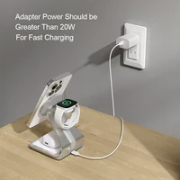 Bonola Magnetic 3 in 1 Wireless Charger for iPhone 17/16/15/13/14/12 30W Wireless Charging Station for Apple Watch/AirPods Pro - Image 2