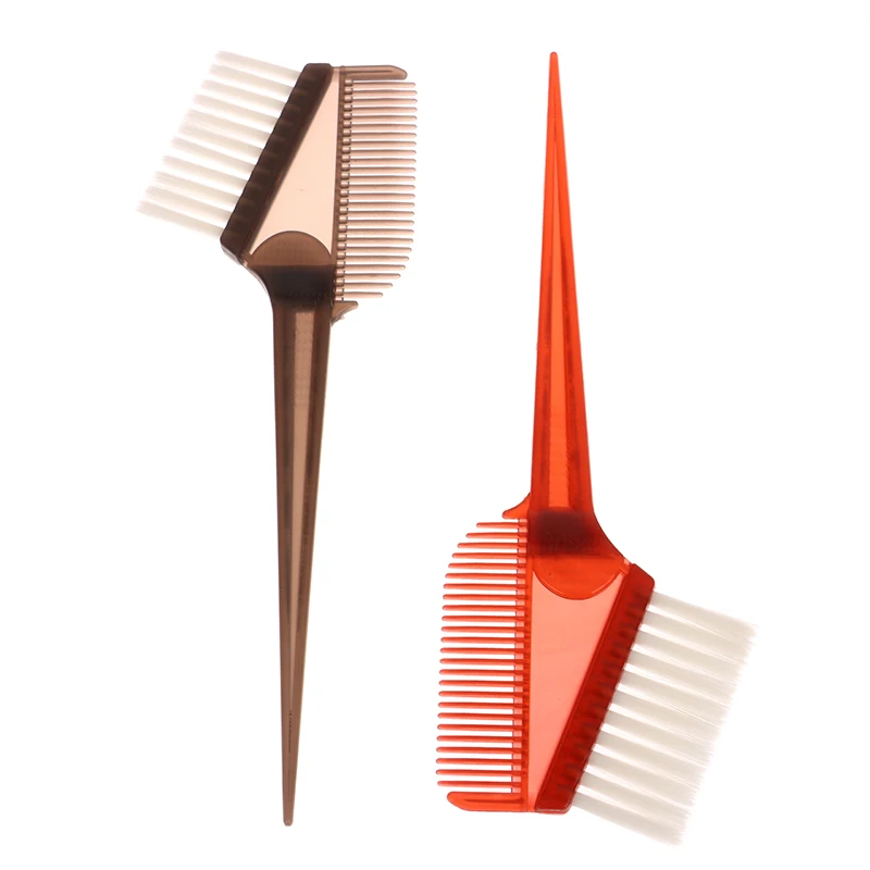 2 Colors Double-sided Hair-treatment Rat-tailed Comb Hair Dye Applicator Pro Hair Coloring Brush DIY Salon Hairdressing Tool