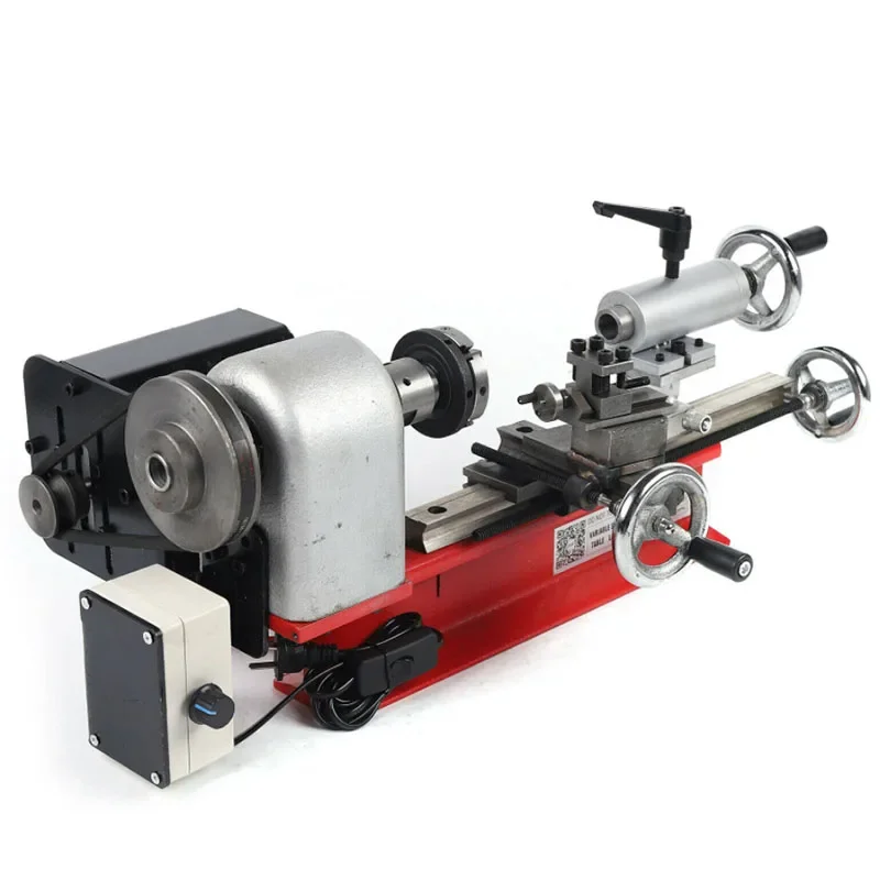 Mini Woodworking Lathe Mini Desktop Small Lathe DIY Scientific Research Home 4 jaw 65 Chuck