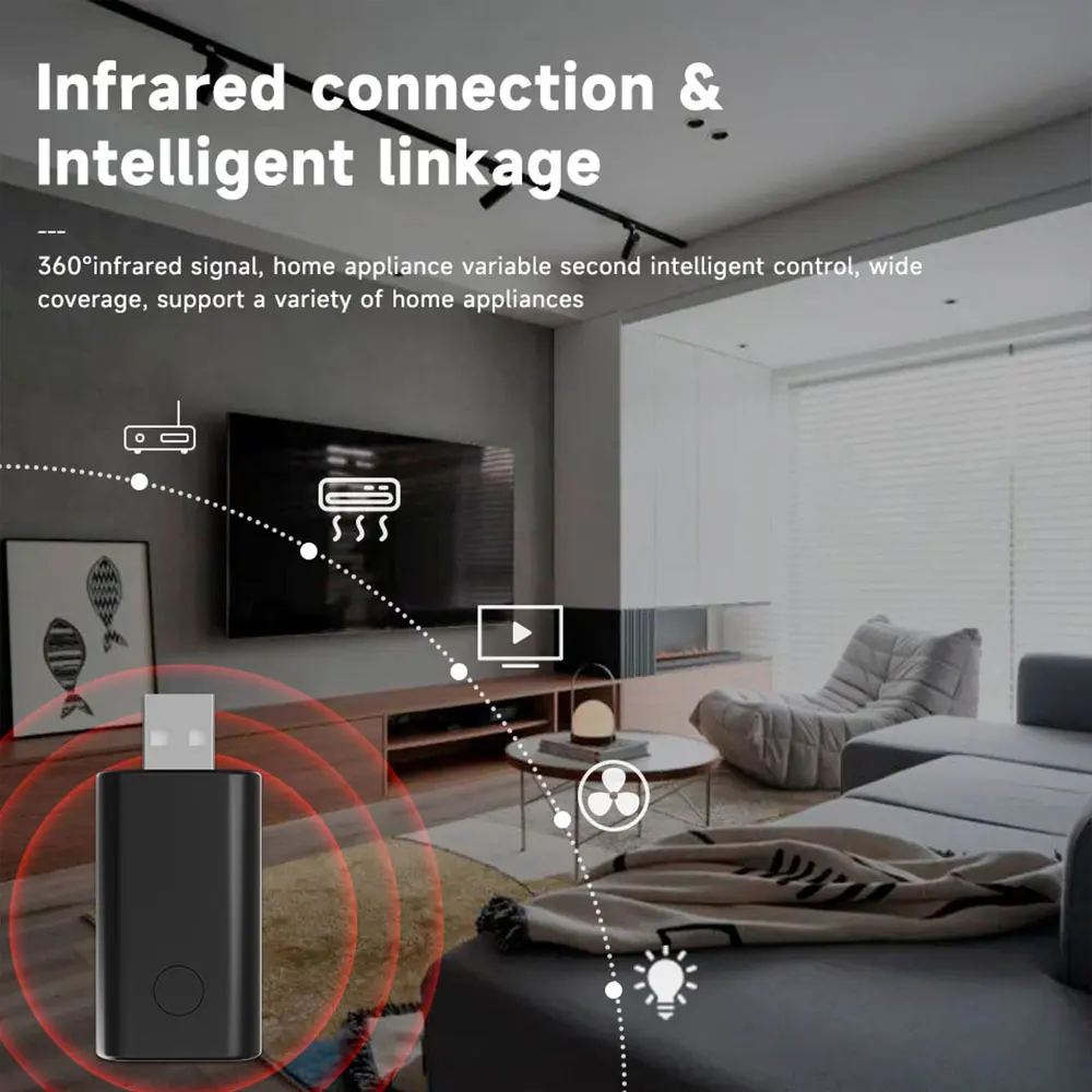 Smart WiFi IR Remote Control – Universal Infrared Controller with Voice Assistant Compatibility
